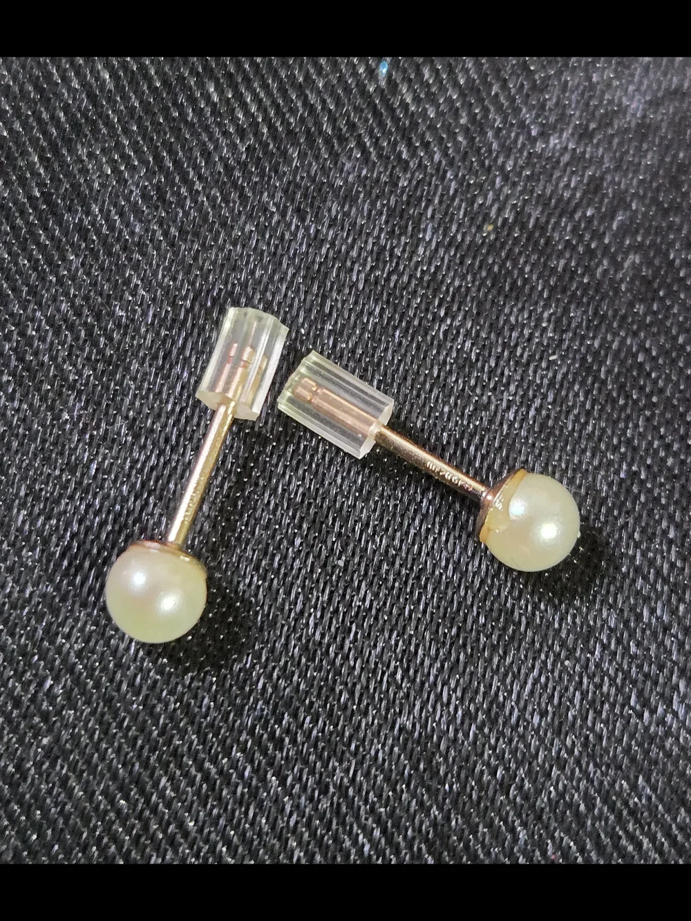 Pearl Earrings ✨️ NWT (Old Stock) ✨️Signed 1/20 14K✨️AAA Akoya✨️Size: 4mm - Picture 4 of 6